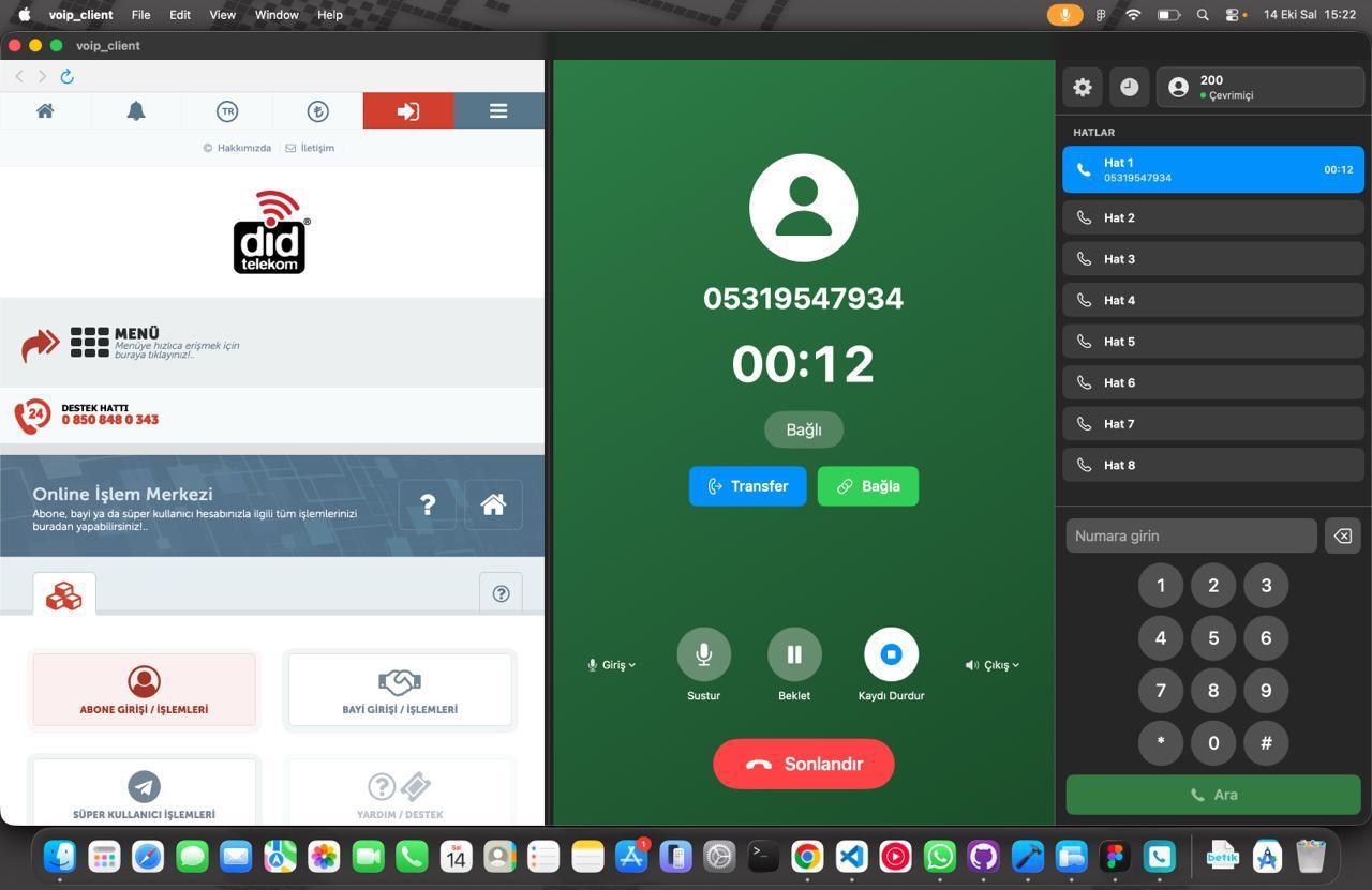 MACİNTOSH BİLGİSAYARLAR İÇİN MASAÜSTÜ SOFTPHONE YAZILIMI PROJESİ